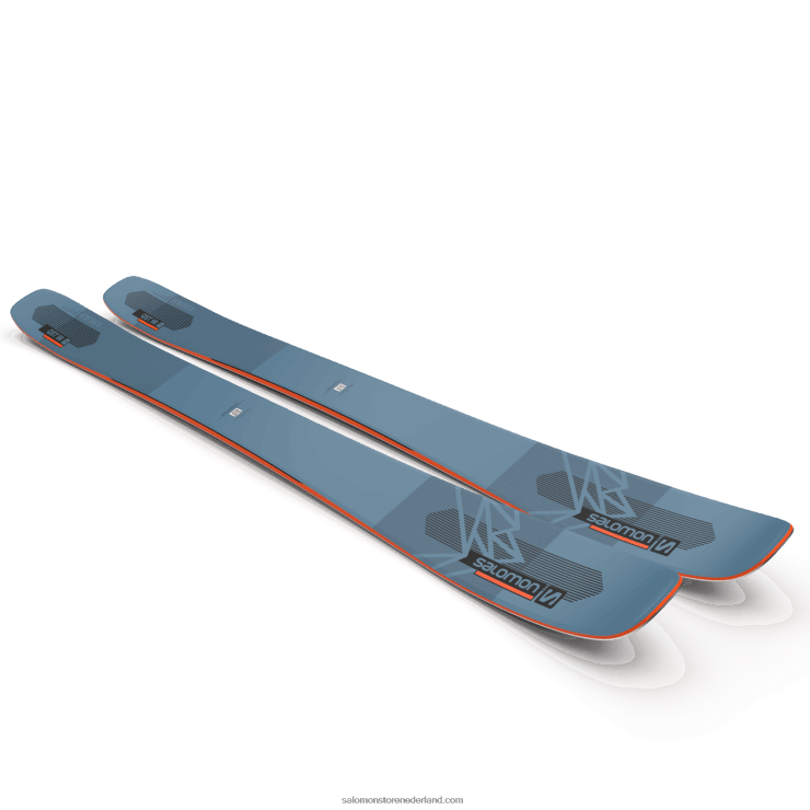 all mountain ski's voor dames - qst 98 Salomon 22DD81014 kopen blauw/vlam/zwart