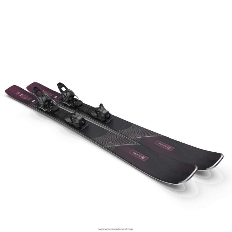 all-mountain skipakket voor dames - stand 84 (en m11) Salomon 22DD81285 zwart/bordeaux