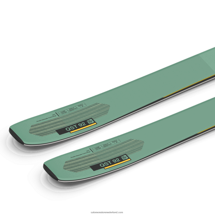 dames all-mountain ski's - qst 92 Salomon 22DD81008 groene spar/zonne-energie/zwart