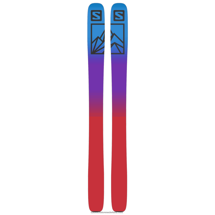 dames all-mountain ski's - qst blanco Salomon 22DD81000 illusieblauw/rood/procesblauw