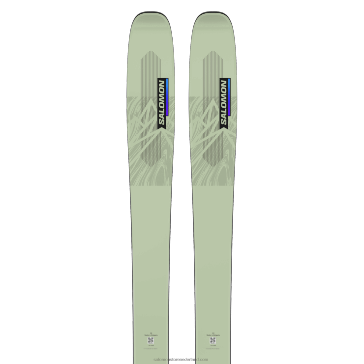 dames all mountain ski's - qst lumen 98 Salomon 22DD81286 wit mos/schemering paars/zwart