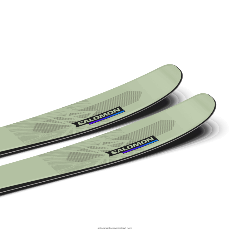 dames all mountain ski's - qst lumen 98 Salomon 22DD81286 wit mos/schemering paars/zwart