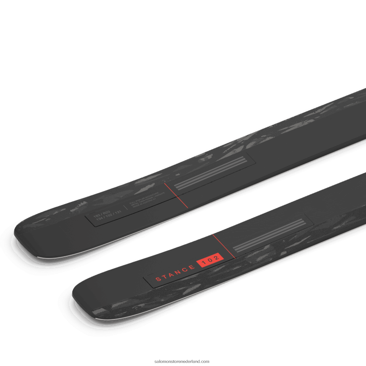 dames all mountain ski's - stand 102 Salomon 22DD81017 zwart rood
