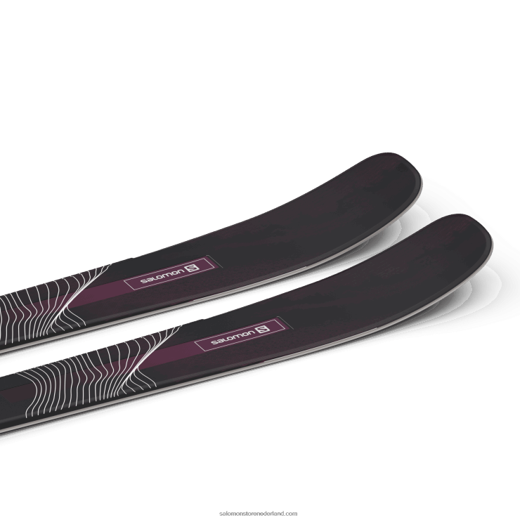 dames all mountain ski's - stand 84 Salomon 22DD81003 zwart/bordeaux