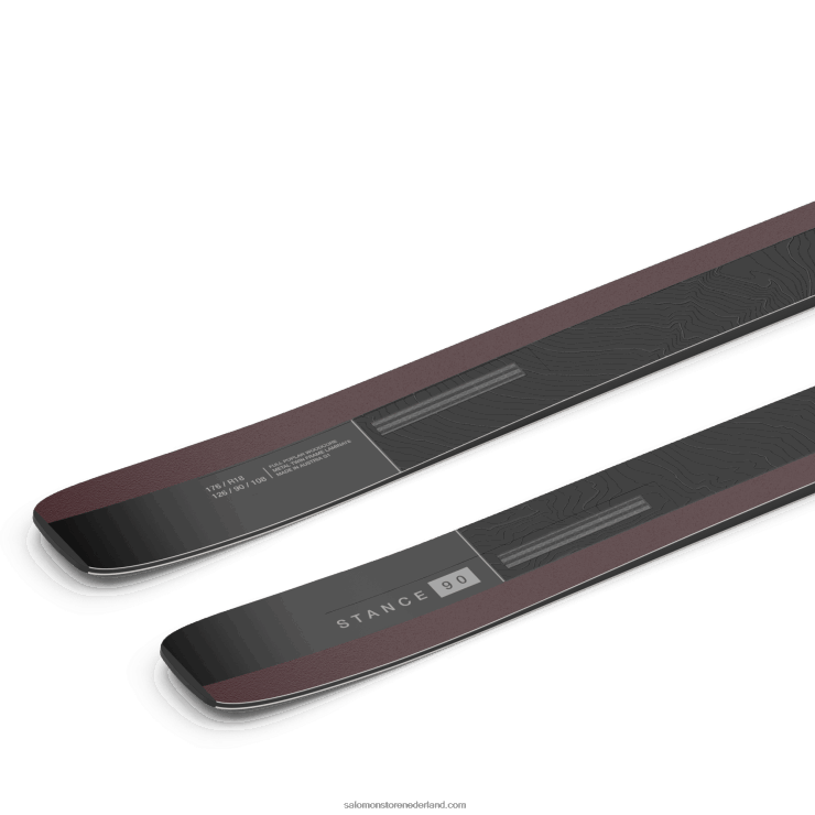 dames all mountain ski's - stand 90 Salomon 22DD81007 zwart/bordeaux metallic