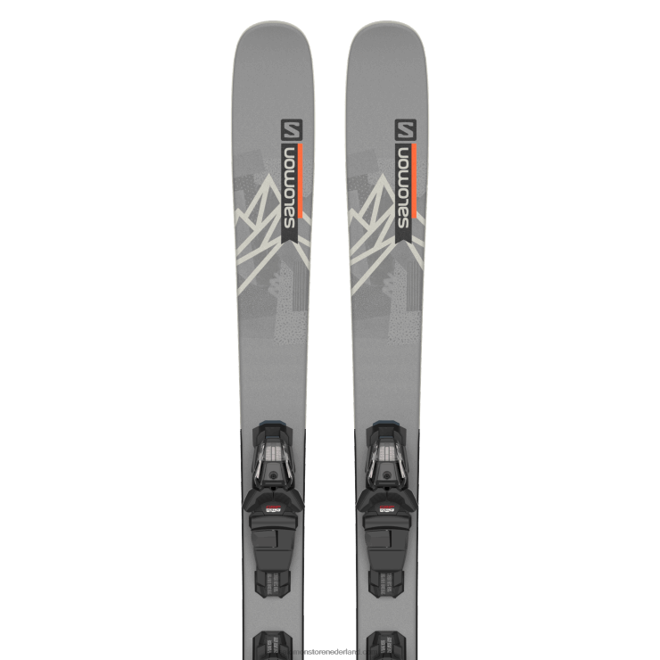 freestyle skipakket dames - qst spark (en m10) Salomon 22DD81018 storm grijs/zwart/vlam