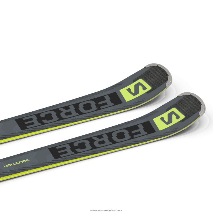 skipakket voor dames op de piste - s/force fx.76 (en m11) Salomon 22DD81015 zwart/pastel neon limoen 1/castelrock
