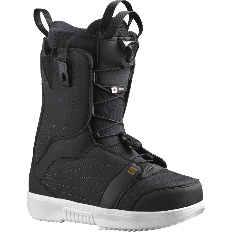 dames snowboardschoenen - parelmoer Salomon 22DD81324 zwart/wit/goud
