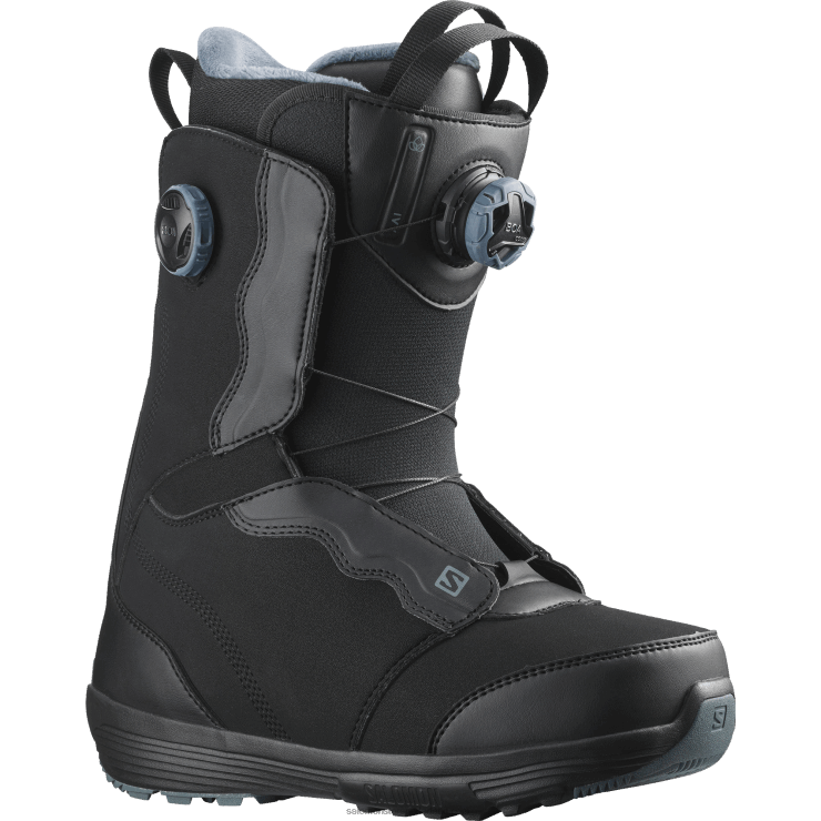snowboardschoenen voor dames - ivy boa Salomon 22DD81320 zwart/stormachtig weer