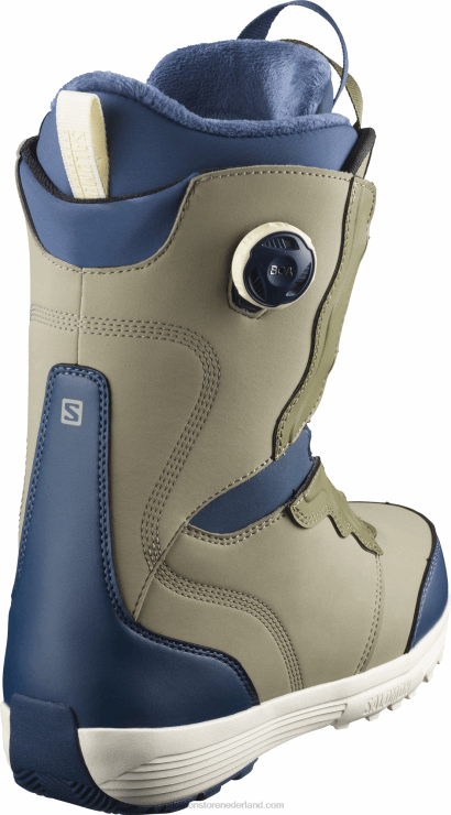 snowboardschoenen voor dames - ivy boa Salomon 22DD81321 vetiver/diep korstmosgroen/blauw insigne