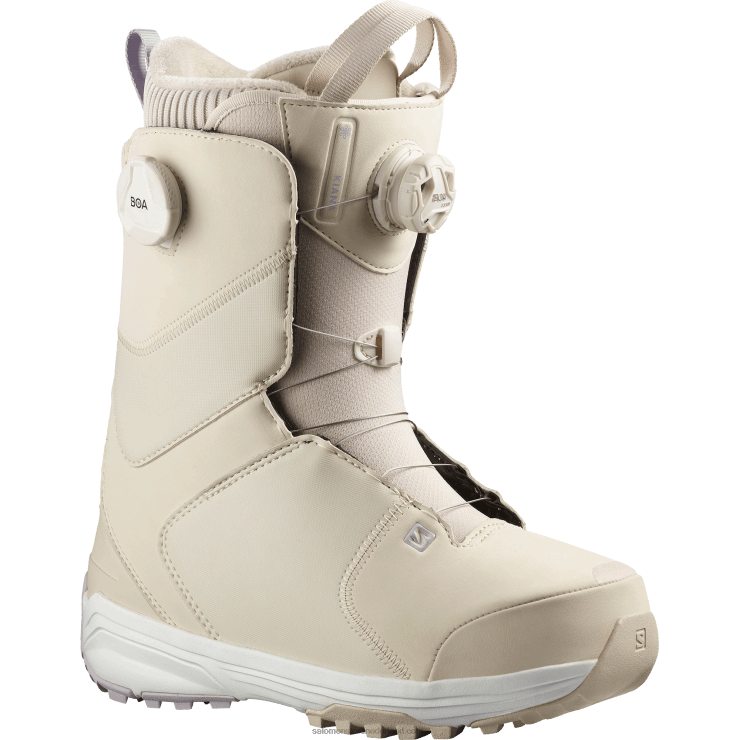 snowboardschoenen voor dames - kiana dual boa Salomon 22DD81317 regenachtige dag/jacaranda/wit