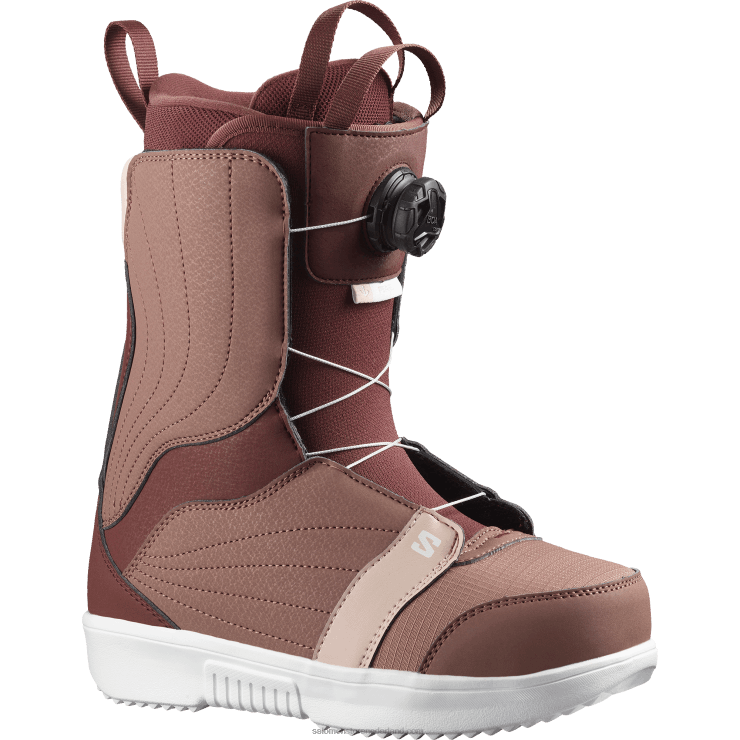 snowboardschoenen voor dames - parelboa Salomon 22DD81318 stoffig roze/bordeauxrood/lichtroze