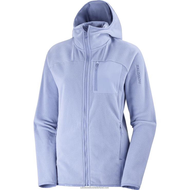 damestussenlaagjack met capuchon - omtrek polartec Salomon 22DD8860 engels landhuis