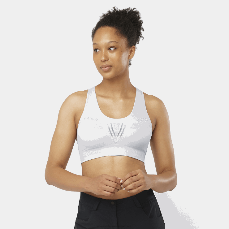 sportbeha voor dames - essential move on naadloos Salomon 22DD8941 oesterzwam/heide