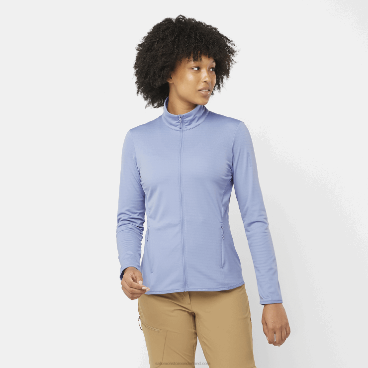 tussenlaagjack met volledige rits voor dames - essentieel lichtwarm Salomon 22DD8863 engels landhuis