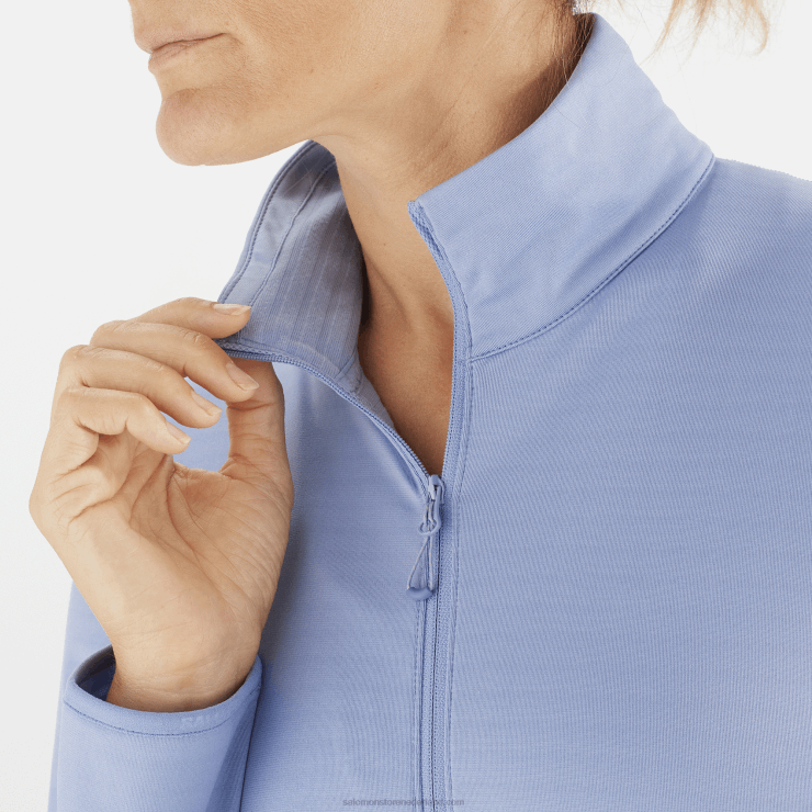 tussenlaagjack met volledige rits voor dames - essentieel lichtwarm Salomon 22DD8863 engels landhuis