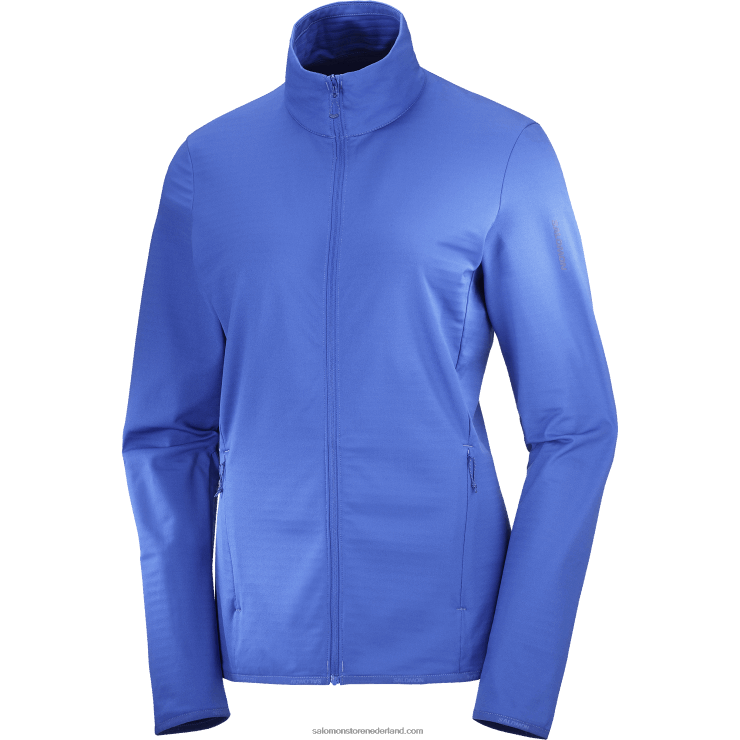 tussenlaagjack met volledige rits voor dames - essentieel lichtwarm Salomon 22DD8866 nautisch blauw
