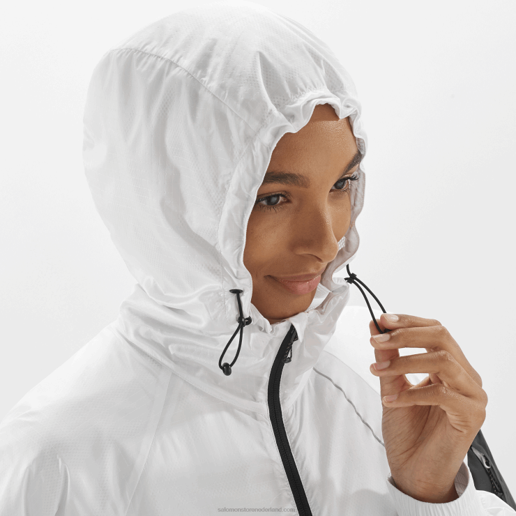 dames windjack - equipe Salomon 22DD8833 wit/diep zwart