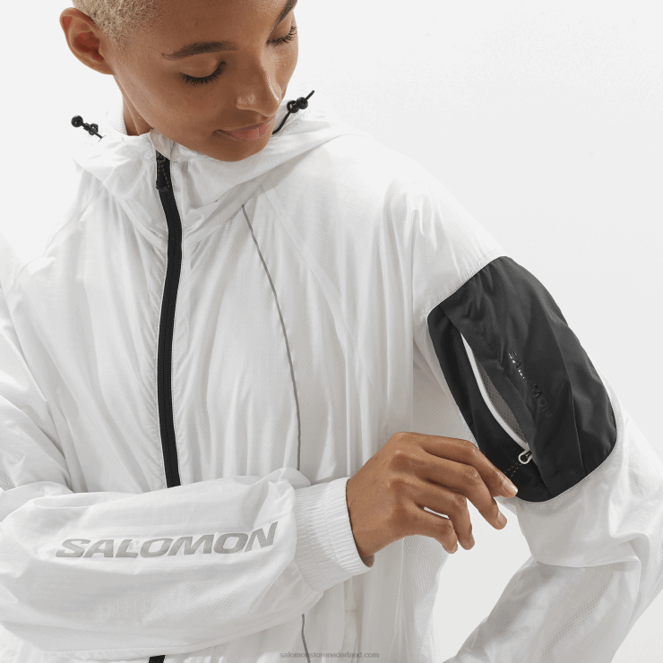 dames windjack - equipe Salomon 22DD8833 wit/diep zwart