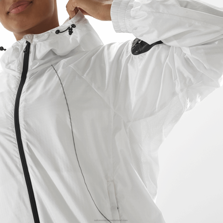dames windjack - equipe Salomon 22DD8833 wit/diep zwart