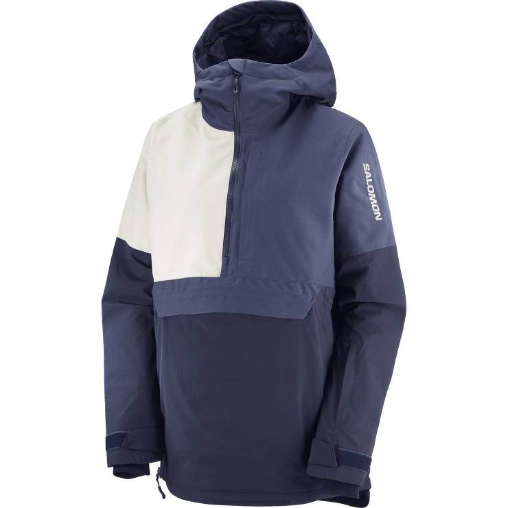 geïsoleerde anorak voor dames - geen drama Salomon 22DD8858 night sky/mood indigo/plaza taupe