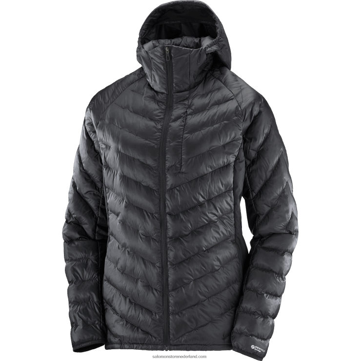 geïsoleerde damesjas met capuchon - outline primaloft Salomon 22DD8835 diep zwart