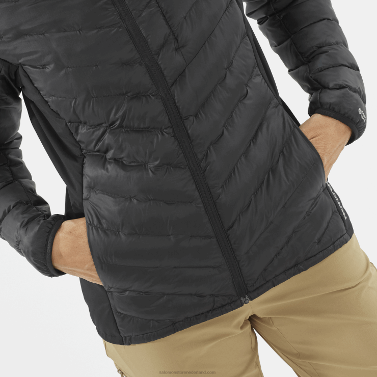 geïsoleerde damesjas met capuchon - outline primaloft Salomon 22DD8835 diep zwart