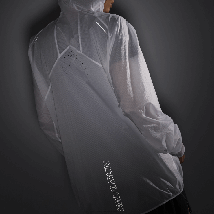 windjack voor dames - bonatti aero wind Salomon 22DD8849 wit/diep zwart