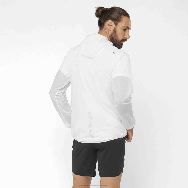 windjack voor dames - bonatti aero wind Salomon 22DD8849 wit/diep zwart