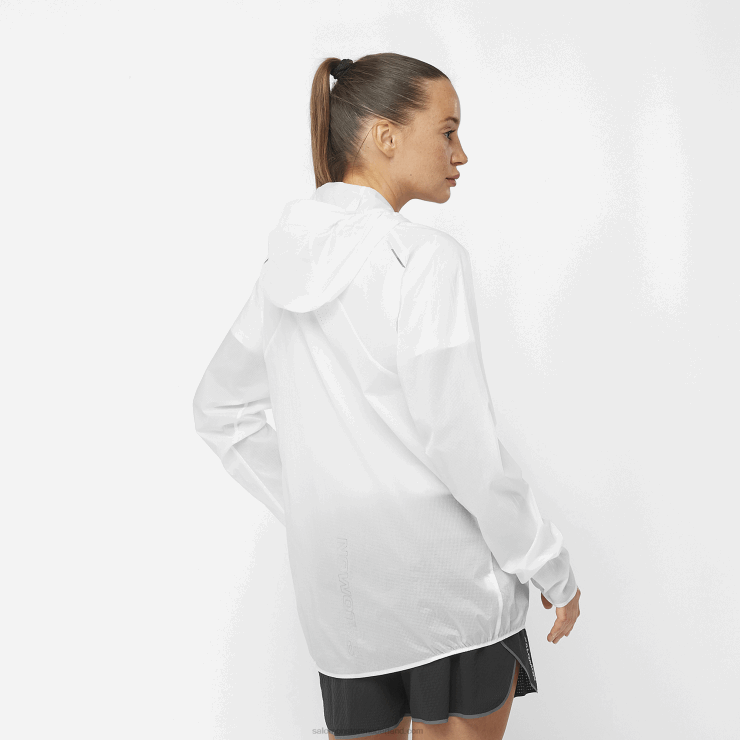 windjack voor dames - bonatti aero wind Salomon 22DD8849 wit/diep zwart