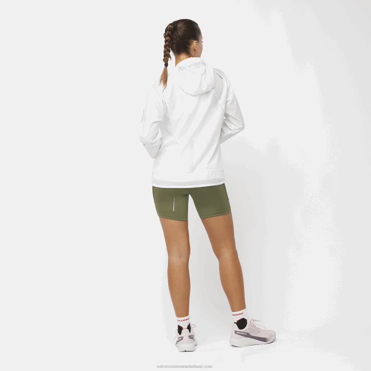 windjack voor dames - bonatti cross wind Salomon 22DD8853 wit