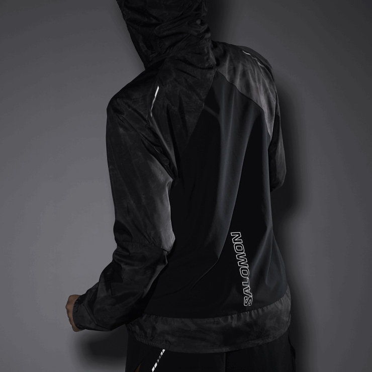 windjack voor dames - bonatti cross wind Salomon 22DD8854 periscoop/oa/diepzwart