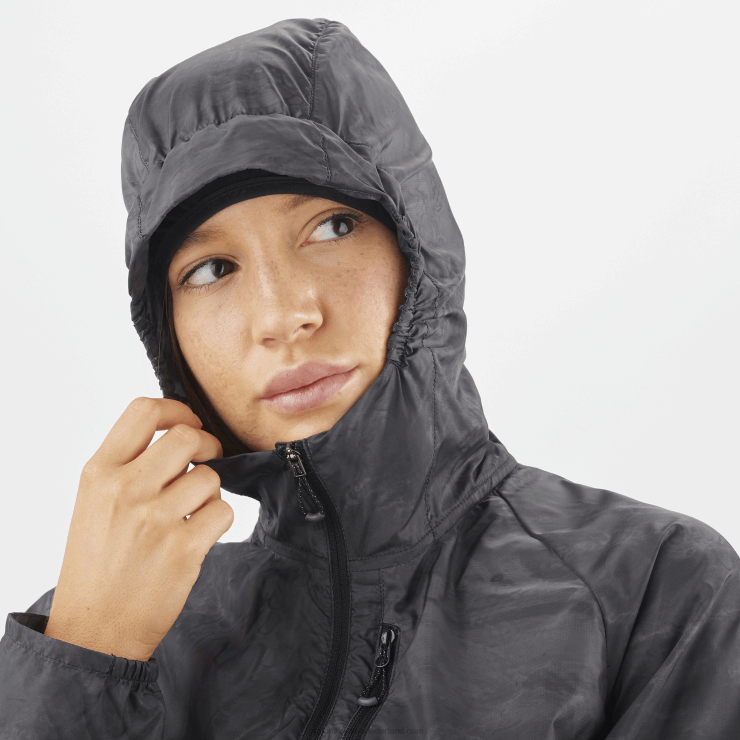windjack voor dames - bonatti cross wind Salomon 22DD8854 periscoop/oa/diepzwart