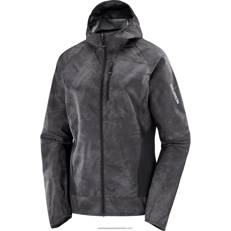 windjack voor dames - bonatti cross wind Salomon 22DD8854 periscoop/oa/diepzwart