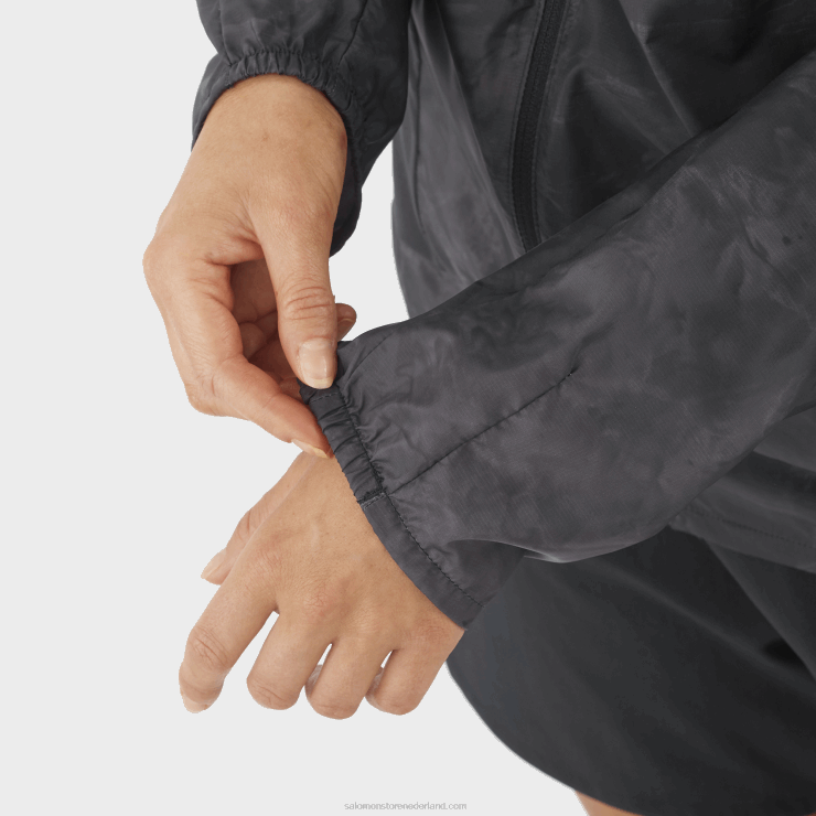 windjack voor dames - bonatti cross wind Salomon 22DD8854 periscoop/oa/diepzwart