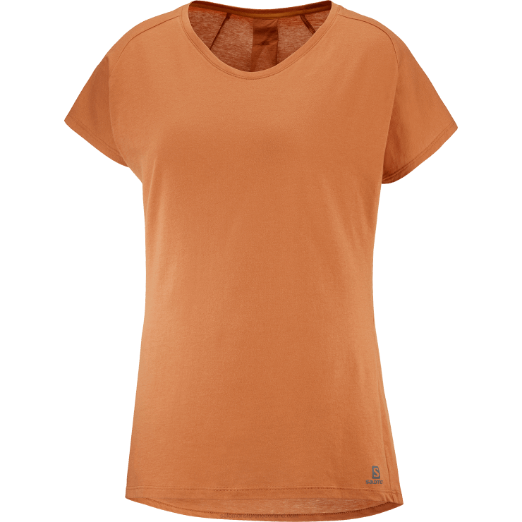 dames T-shirt met korte mouwen - essentieel gevormd Salomon 22DD8895 honing gember