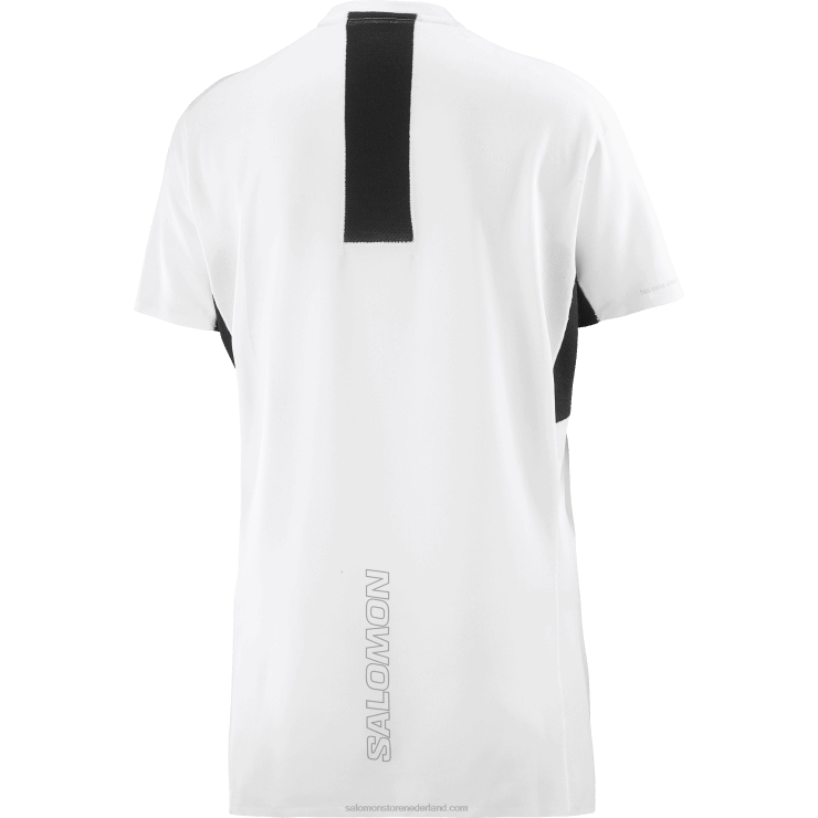 dames t-shirt met korte mouwen - shortney Salomon 22DD8911 wit/diep zwart