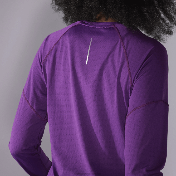 dames t-shirt met lange mouwen - cross run Salomon 22DD8916 kroonjuweel