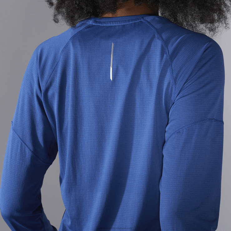 dames t-shirt met lange mouwen - cross run Salomon 22DD8920 marine pioen