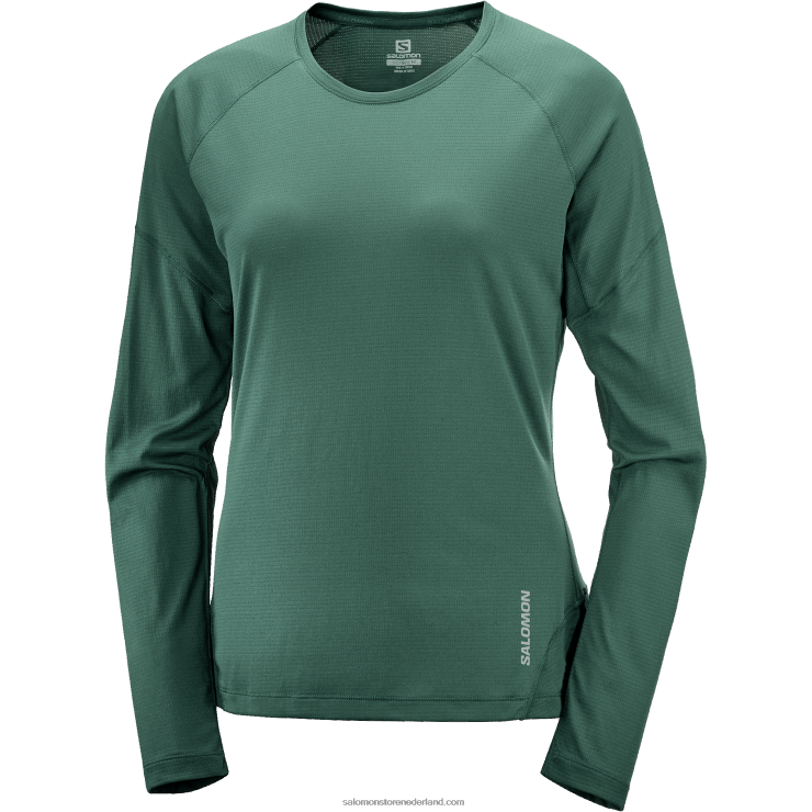 dames t-shirt met lange mouwen - cross run Salomon 22DD8921 ponderosa-den
