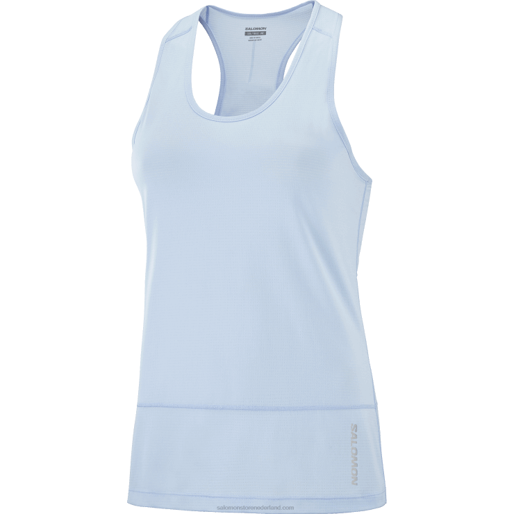 dames tanktop - cross run Salomon 22DD8896 chambray blauw