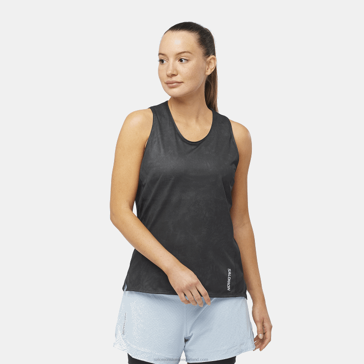 tanktop voor dames - sense aero Salomon 22DD8905 periscoop/diep zwart
