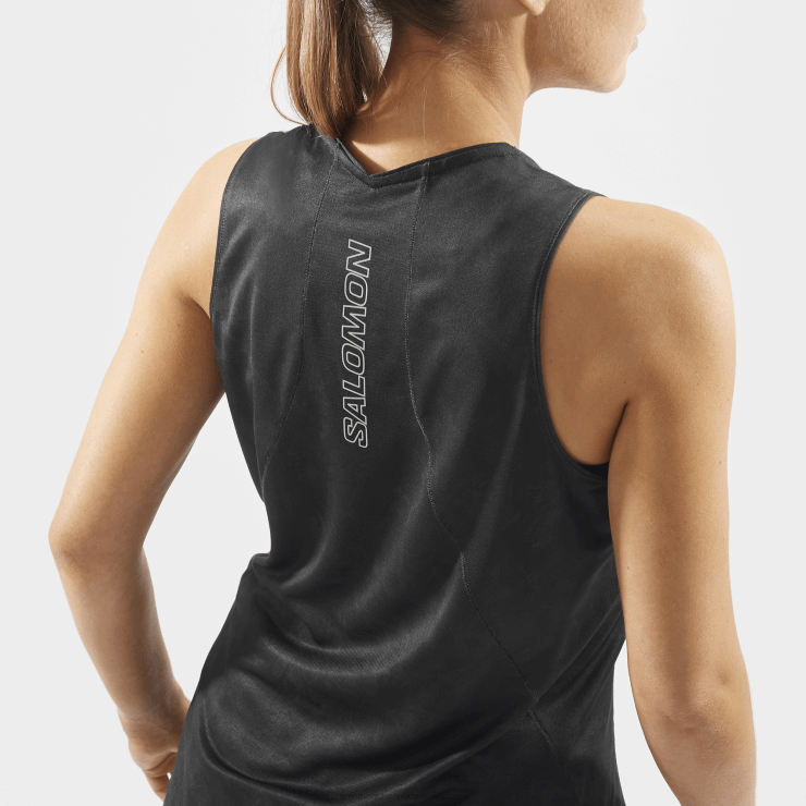 tanktop voor dames - sense aero Salomon 22DD8905 periscoop/diep zwart